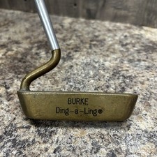Vintage Burke Ding-A-Ling Brass Tuning Fork Putter 35 Inches Right Handed RARE