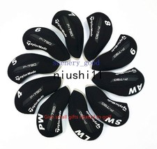 Black TaylorMade P790 Neoprene Golf Club Iron Covers headcover 10Pcs-