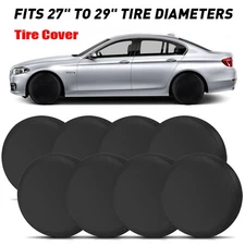 8Pcs Waterproof Tire Covers 4 Wheel&Tyre RV Trailer Camper Sun Protector 27"-29"