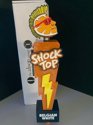   NIB Shock Top Beer Tap Handle New Version Belgian White Bar Kegerator