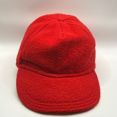 GAP Cap Mens One Size Red Fleece Baseball Adjustable Strap Warm Textured