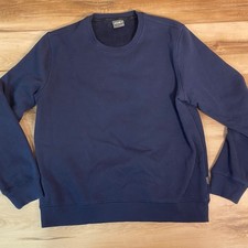 Eddie Bauer Men's Crew Neck Navy Blue Fleece Lined Sweatshirt Size XXL