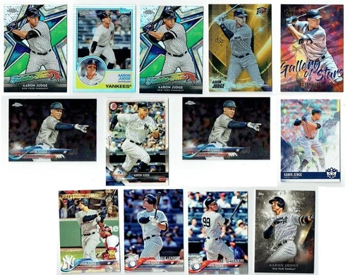 13 Card Lot of Aaron Judge Baseball Cards w/ 2018 Topps Chrome 1983 Refractor