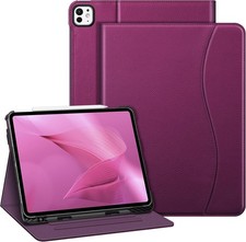 Folio Case for iPad Pro 13-inch M5 2025 Protective Stand Cover w Pencil Holder