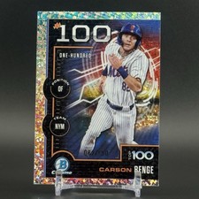 2025 Bowman Chrome Carson Benge Speckle Refractor /150 Top 100 #BTP-100
