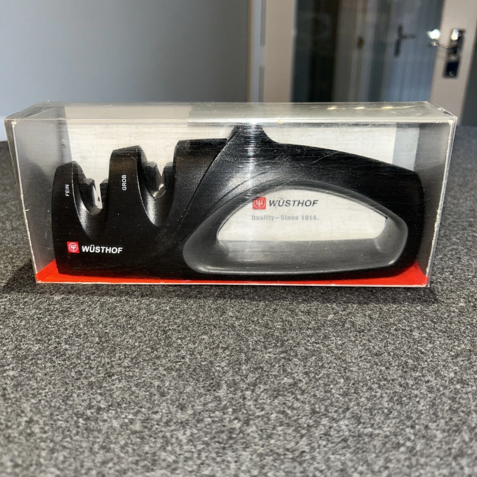 Wusthof Knife Sharpener Stainless Steel Blade Knife Sharpener used boxed