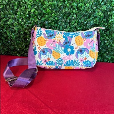 Bioworld Disney Stitch Pineapple Palm Leaves Hand Bag Crossbody Tropical Purse