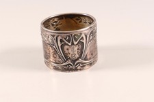 Serviettenring Silber 830 Jugendstil Monogramm TE B 12gramm