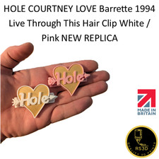 HOLE COURTNEY LOVE Barrette  1994 Live Through This Hair Clip White / Pink NEW
