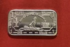 1 Gram Solid Silver Bar With Wolf Design! Fine .999 Pure Silver!