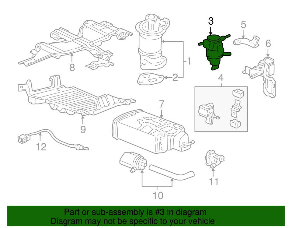 Solenoide de purga de bote de vapor Odyssey genuino Honda 2002-2004 36162-PGK-A02 Foto 2 de 2