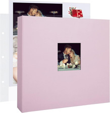 12X12 Inch Large 3 Ring DIY Scrapbook Photo Album Journal with 30 Plastic Sleeve