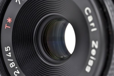 Mint Contax Carl Zeiss Tessar T* 45mm f/2.8 MMJ Pancake Lens C/Y