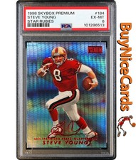 1998 Steve Young Skybox Premium Star Rubies SP /50 # 184 PSA 6 EX-MT