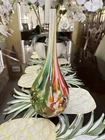 Murano Style Art Vase Bright Multicolor