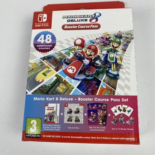 Mario Kart 8 Deluxe Booster Course (Nintendo Switch) NIB: Stickers Pins ...
