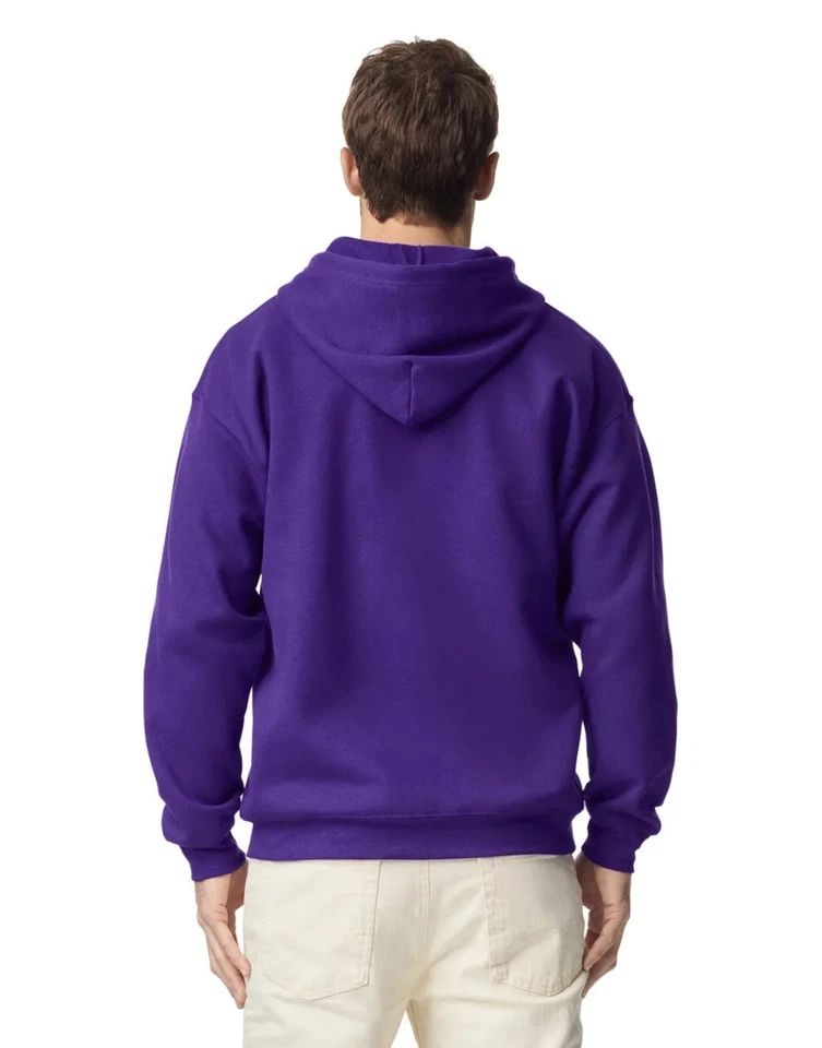 Gildan Full Zip Up Hoodie Soft Heavy Blend Hooded Sweatshirt Jacket Mens Womens - Image 4 of 4