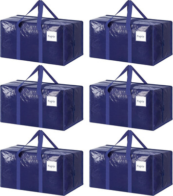 6 Pack Extra Heavy Duty Large Moving Bags with Strong Zipper Comfortable Handles