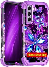 For Galaxy S21 FE 5G Case with Glow in The Dark Heavy Duty Shockproof Protection