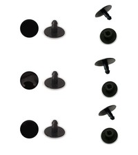6 Sets Replacement Rivets Button Strap Compatible for Clog Shoe Black