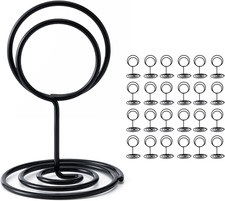 Table Number Holders, 26PCS Place Card Holder, Photo Holder 2" Black