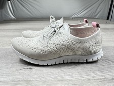 Cole Haan W24030 Women  s Zero Grand Knit Oxford Shoe Size 8B Gray White Comfort