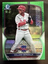 2023 Bowman Chrome Green Mojo Refractor William Bergolla /99 Phillies
