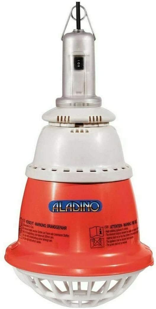 RIFLETTORE ALADINO CON VARIATORE PER LAMPADA E27 INFRAROSSI PER RISCALDAMENTO