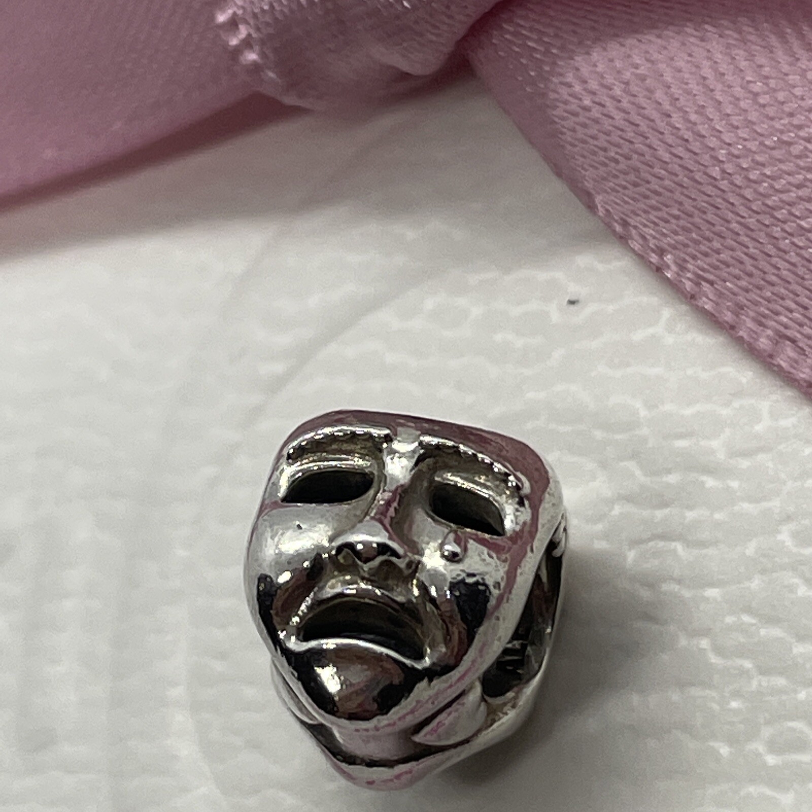 Pandora Theatre Masks Silver To Be Or Not To Be Drama Face Charm 791177