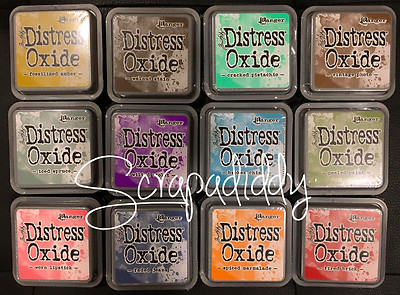 Ranger Tim Holtz DISTRESS OXIDE Ink Pads- Set Bundle of ALL 12 Colors ...