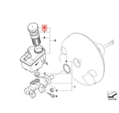 Couvercle De Maître-cylindre De Frein BMW 7 G11 - Référence 34321164039, Neuf OEM