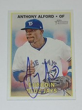 ANTHONY ALFORD SIGNED AUTO'D 2016 TOPPS HERITAGE CARD #56 TORONTO BLUE JAYS
