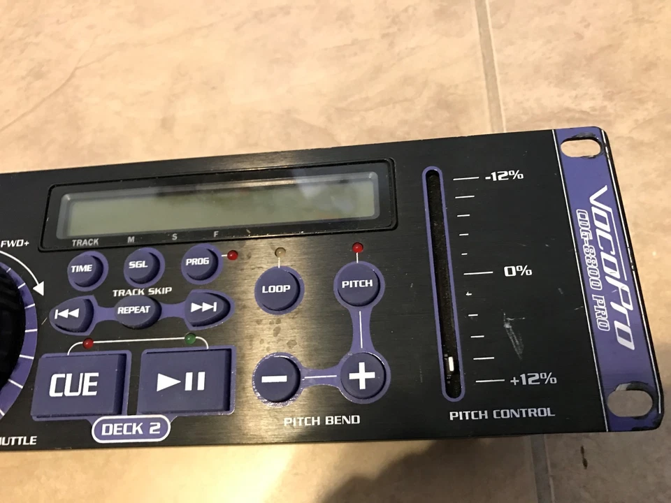 Vocopro CDG-8800 Pro DJ Karaoke Dual CD Controller Rack Mount Untested - Image 4 of 4