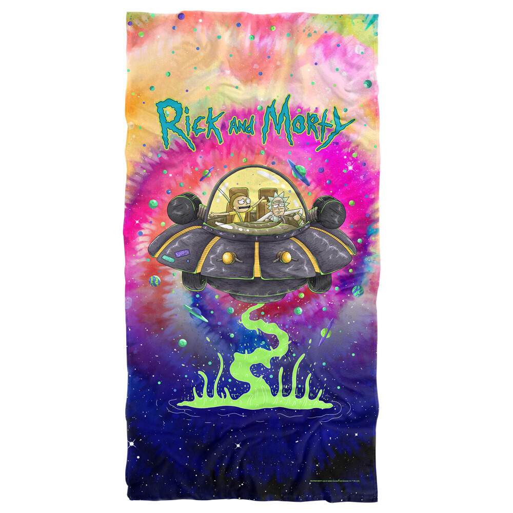 Rick and Morty Spacial Breakthrough Beach Towel 30x60 Inches