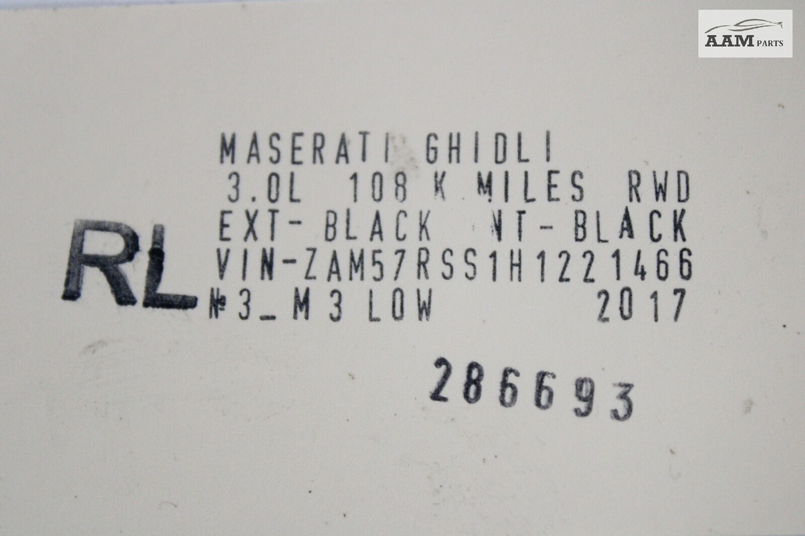 14-20 MASERATI GHIBLI M157 REAR LEFT SIDE TRUNK LID HINGE SUPPORT 670032970 OEM