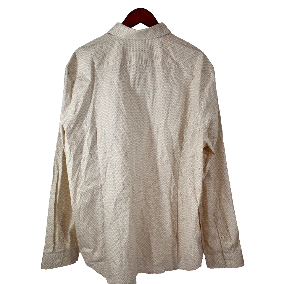 Camisa de Vestir EXPRESS 1MX Xtra Ajustada Elastizada Para Hombres XXL Beige $60 ¡NUEVA! Foto 4 de 4
