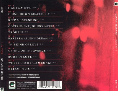 DENNIS BRENNAN - RULE NO. 1 * NEW CD