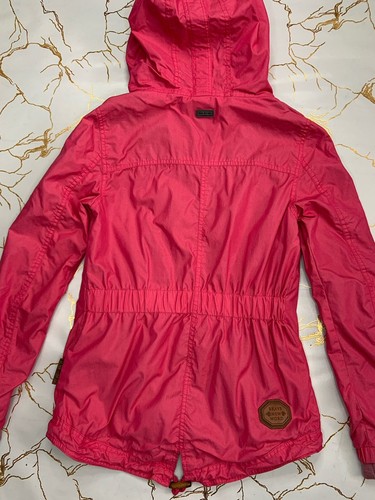 Naketano Women Pink Lightweight Full Zip Hooded Jacket Size XS Zip Pockets - Picture 6 of 9