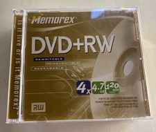 Memorex DVD RW 4.7GB, 120 Mins, 4X Lot of 4 NEW 