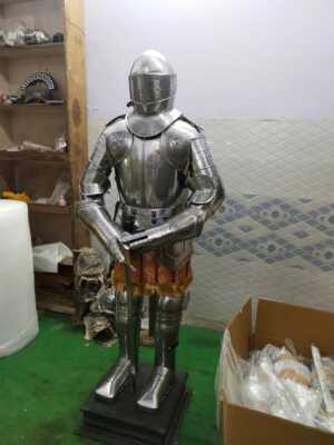 Mittelalterlich Komplett Körper Knight Armor Suit Lebensgroß Tragbare W /