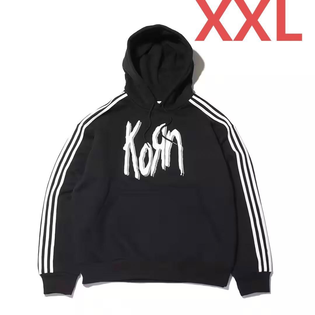 adidas korn パーカー adidas Originals x Korn Parker Hoodie Black IN9102 Size XXL