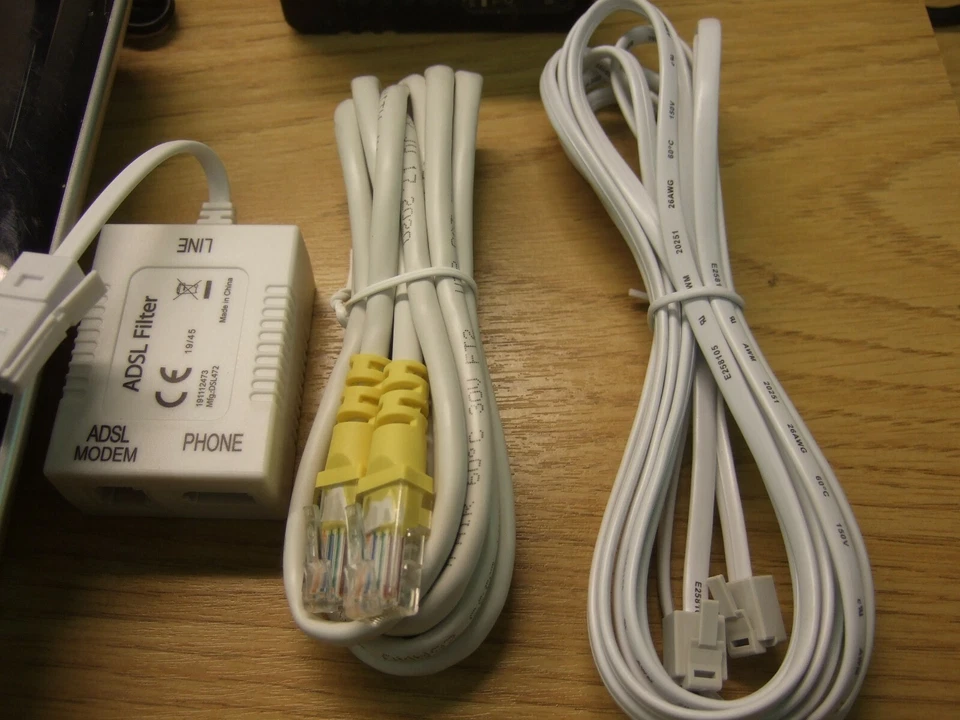 MODEM ROUTER F5D8631-4 WITH MICRO FILTER & CABLES BELKIN N1 WIRELESS ADSL2+ M380 - Image 3 of 4