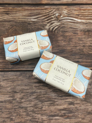 2 New Bath & Body Works Vanilla Coconut Bars - Limited Edition, Fresh & Fragrant
