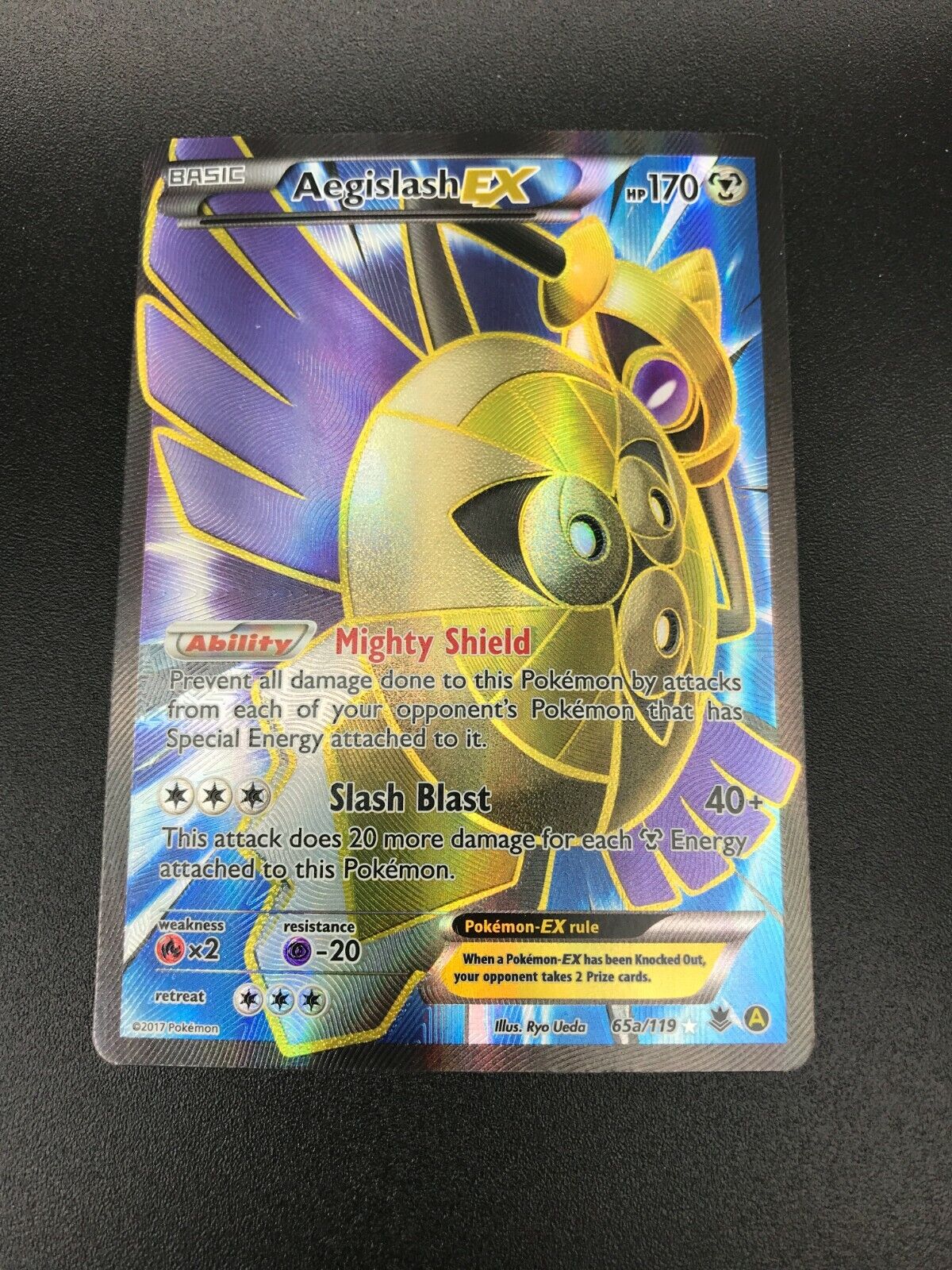 Mavin  AEGISLASH EX 65/119 Ultra Rare XY Phantom Forces Pokémon Card