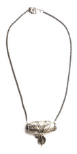Sterling Silver Silpada Party Perfect N3181 Charm Etched Pendant Necklace 21"