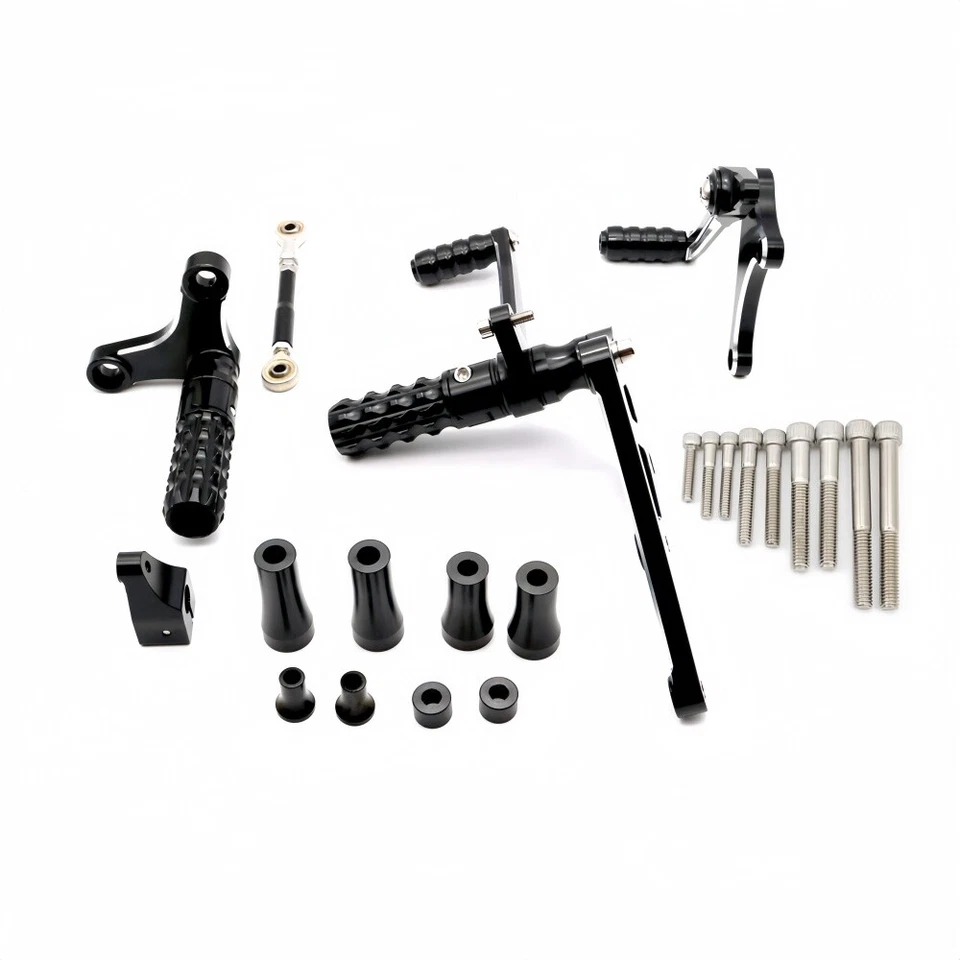 For Harley Sportster SuperLow 1200T Rear Controls Foot Peg Levers Linkages Black - Image 3 of 4