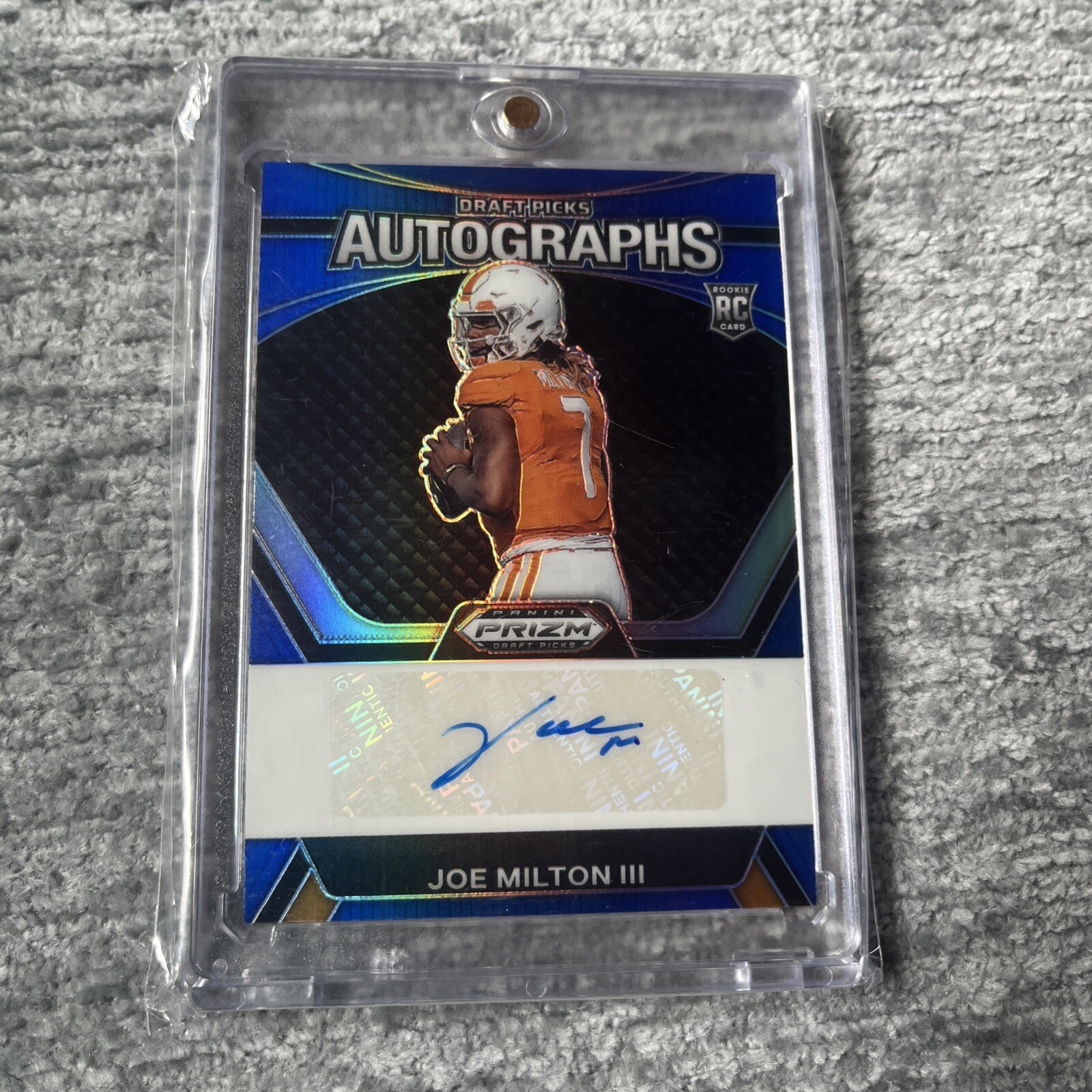 2024 Panini Prizm Draft Picks Joe Milton III Autographs Blue Rookie Auto /149