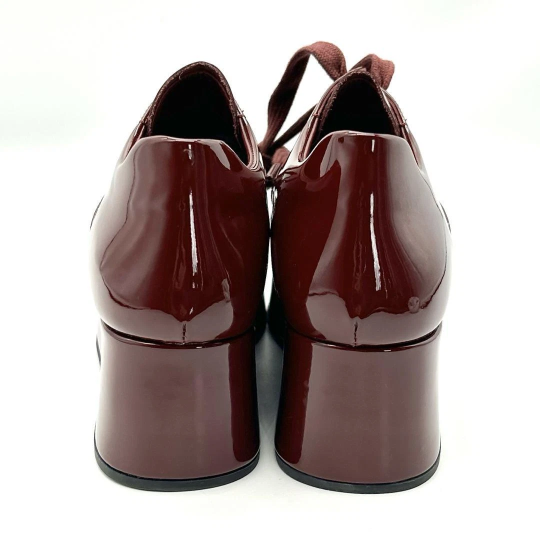 MIU MIU Scarpe eleganti donna MIUMIU vernice bordeaux taglia 35 usate con scatola firmate