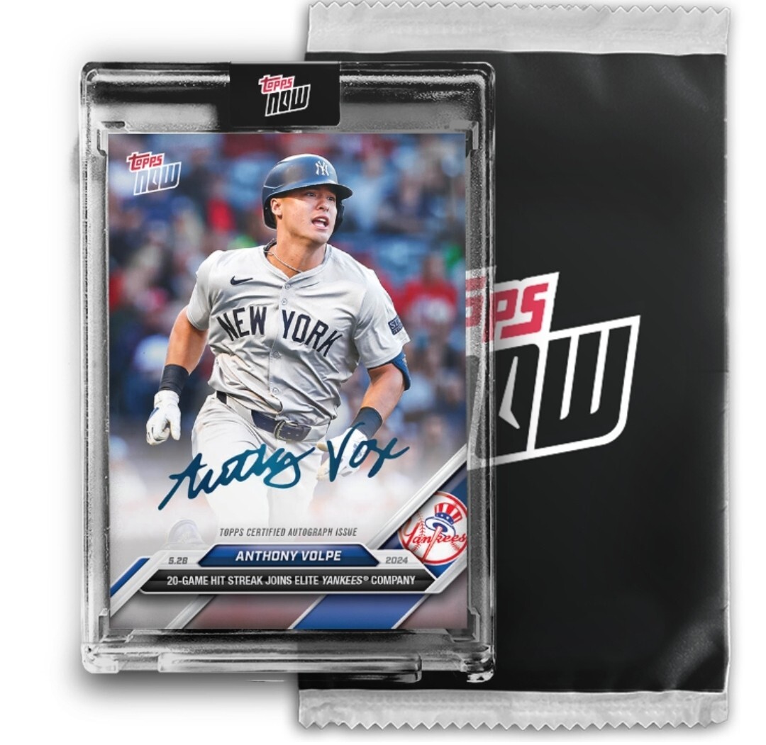 On-Card Autograph # to 99 or Lower Anthony Volpe 2024 MLB
