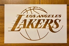 Los Angeles Lakers Reusable Laser Cut 10 Mil Mylar Stencil Painting Art Supplies